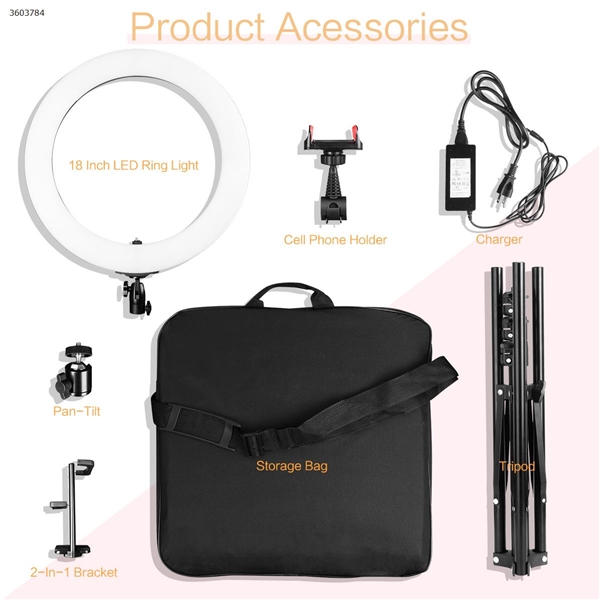 AIXPI Photography Carrying Bag Protective Case Compatible with 18 inches Ring Light