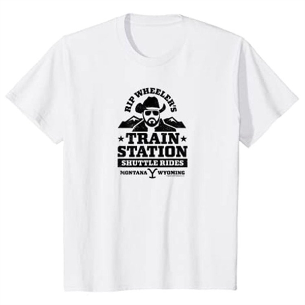 Unisex Yellowstone RIP Wheelers Train cotton T-shirt