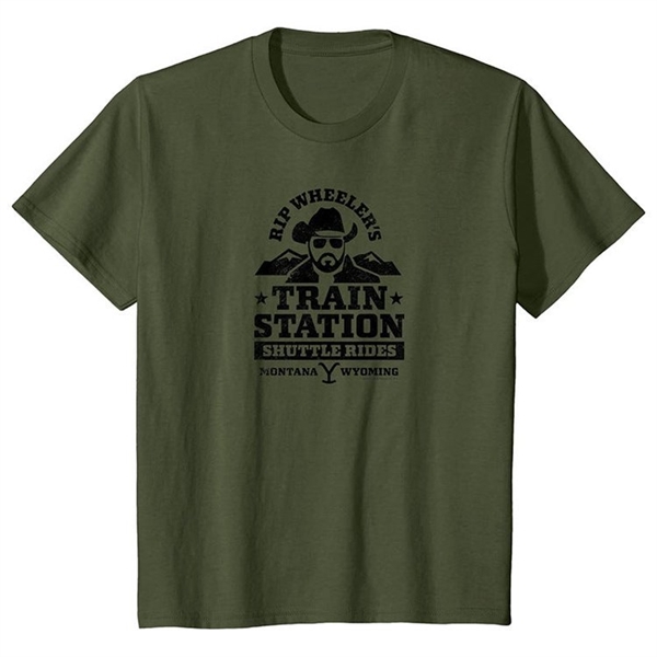 Unisex Yellowstone RIP Wheelers Train cotton T-shirt