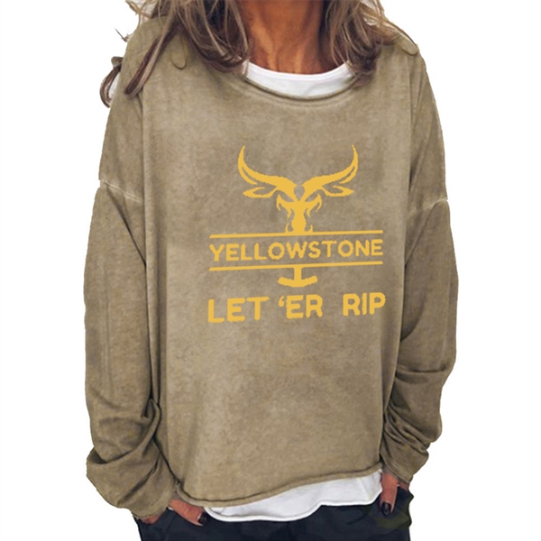 YELLOWSTONE LET ER RIP Printed Women's Sweatshirt