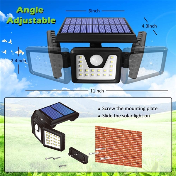 70 LED Solar Lights Outdoor Solar Motion Lights for Front Door,Yard,Garage and Pathway