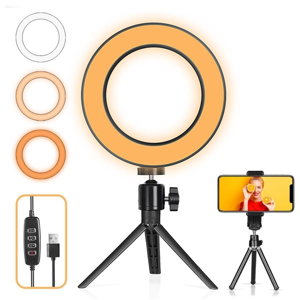 6 Inch Ring Light with Tripod Stand & Phone Holder for Live Streaming & YouTube Video
