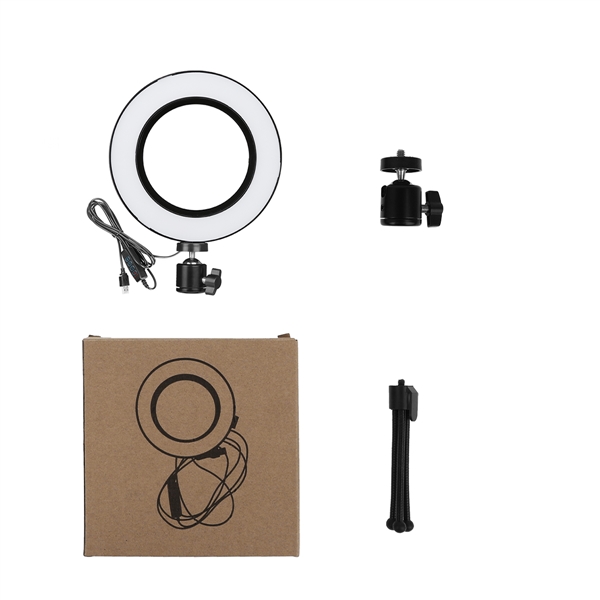 6 Inch Desktop Ring Light+Leather Box Packaging+Mini Tripod