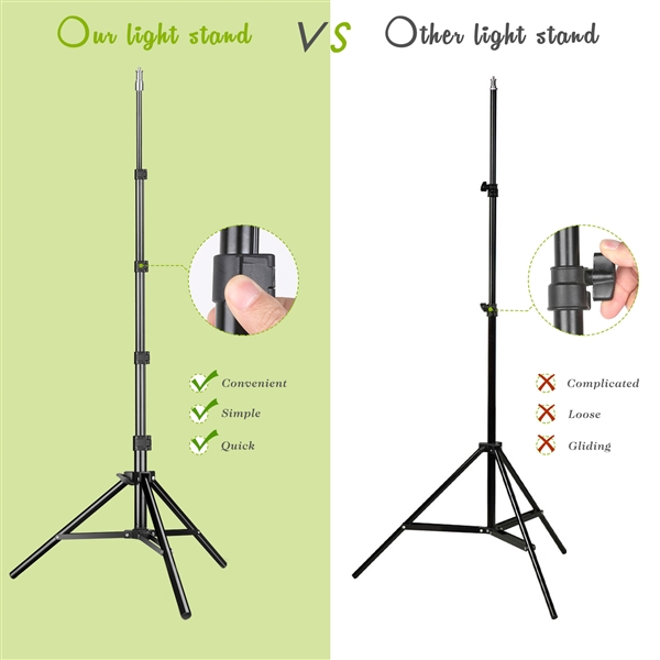 1.5M (59-INCH) Aluminium Alloy Foldable and Portable Tripod Stand for Ring Light