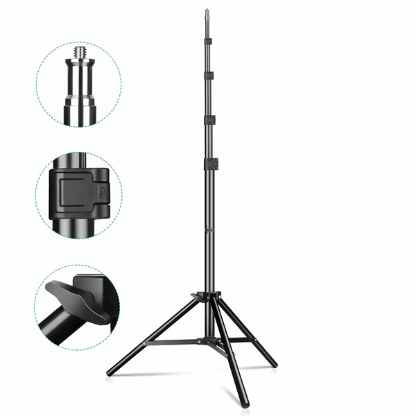 185CM (73-INCH) Photography Tripod Stand, Professional Camera Aluminum Adjustable Tripod Stand