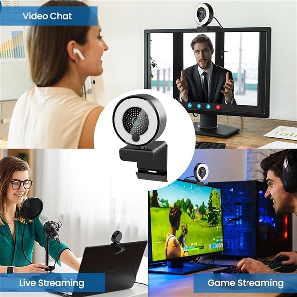 4k uhd webcam for streaming with ring light