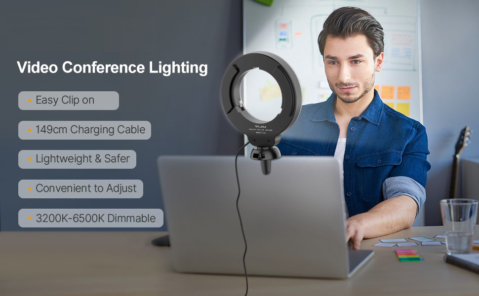 buying clip on ring light for laptop