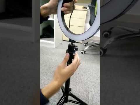 how to put ring light on tripod